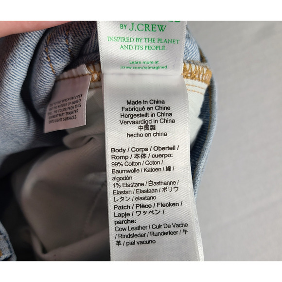 J CREW 90's Classic Straight Leg Jeans 26 High Rise Blue Light Wash 28 Inseam - Picture 8 of 11